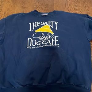 Hanes navy blue Salty Dog crewneck size large